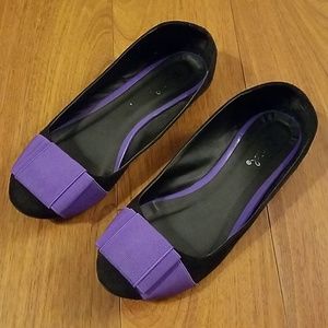 purple bow flats